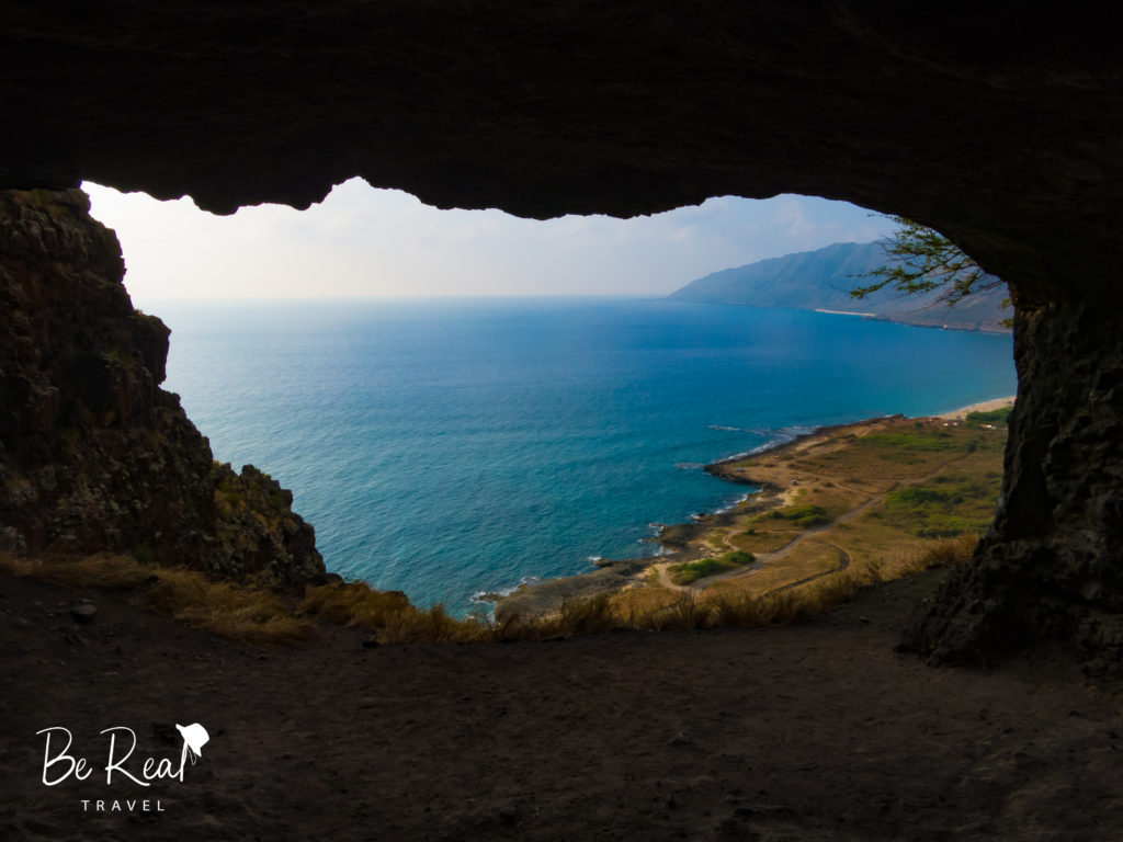 Upper Makua Cave offers gorgeous views of Oahu's west coast