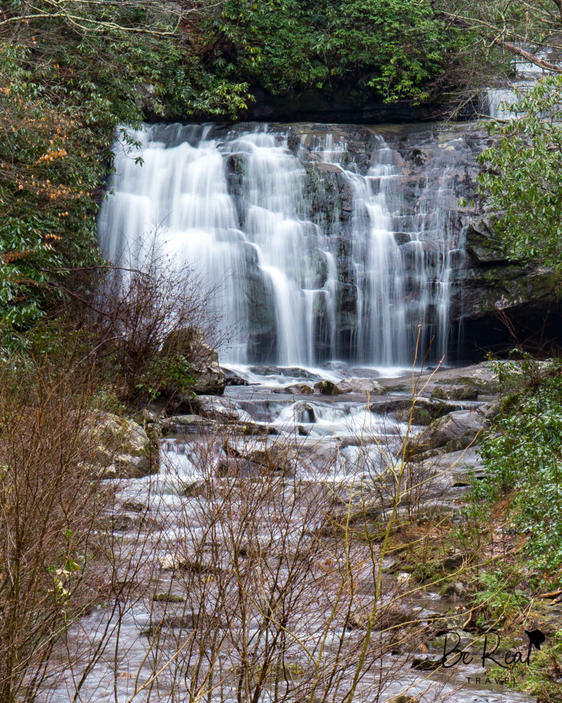 Water streams down Meigs Falls in Great Smoky National Park, Tennessee
