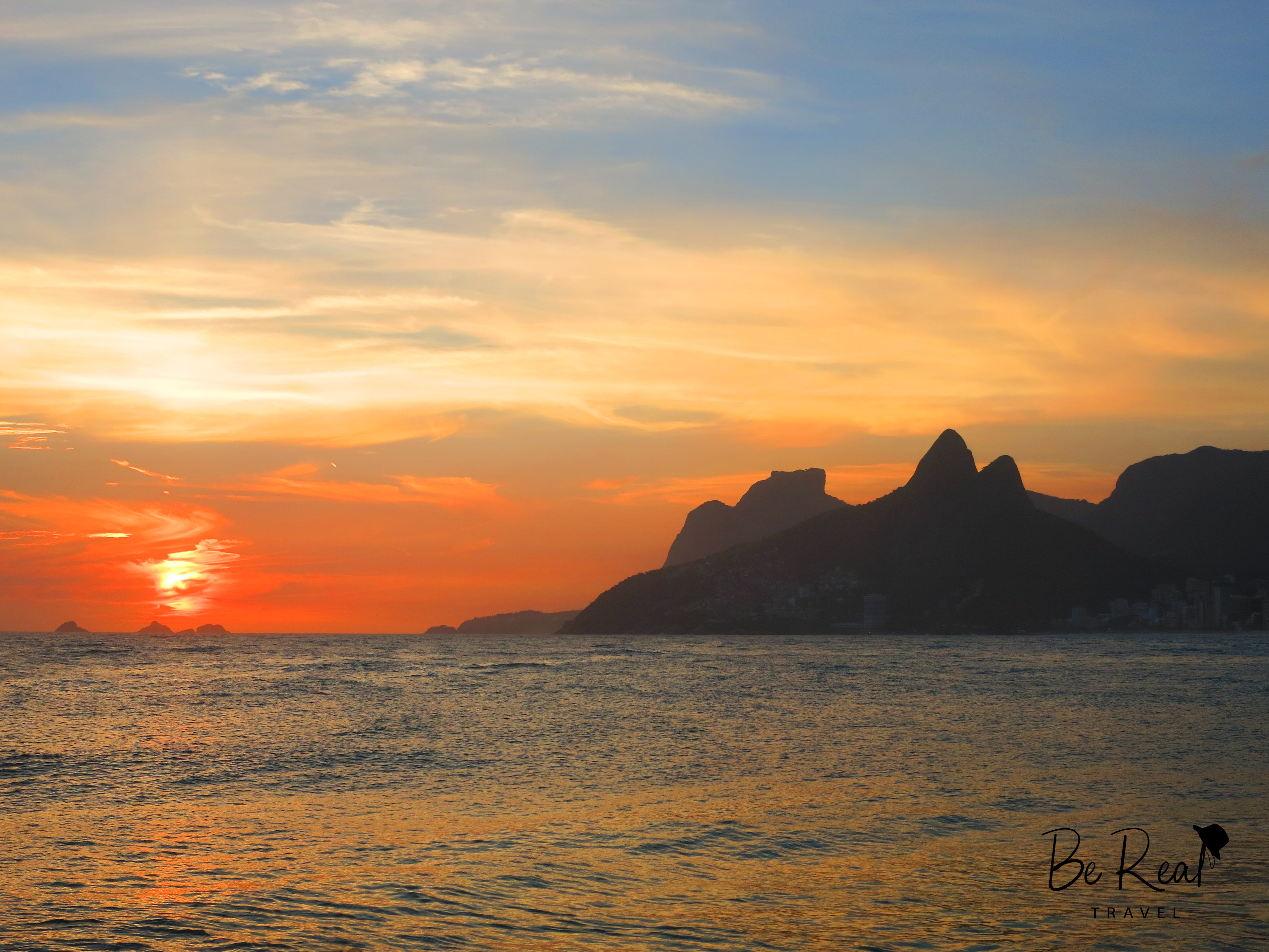 The sun sets at Praia do Aproador