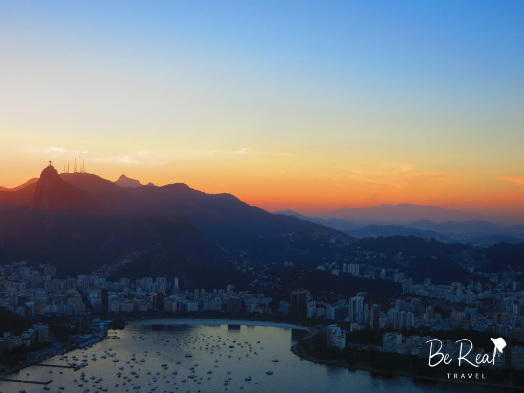 Cristo Redentor overlooks a lagoon in Rio de Janeiro