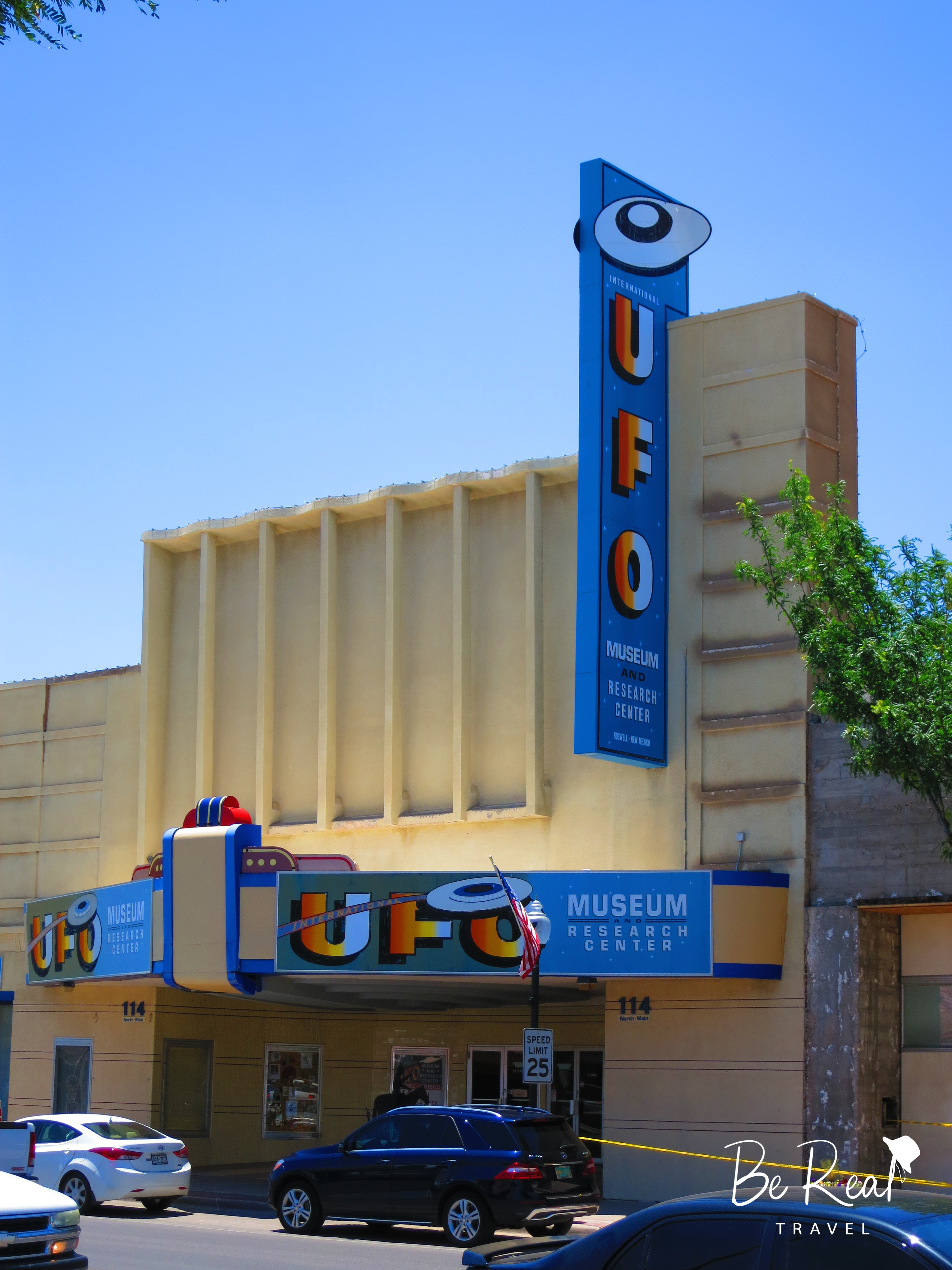 The UFO Museum and Research Center features a UFO in Roswell, New Mexico